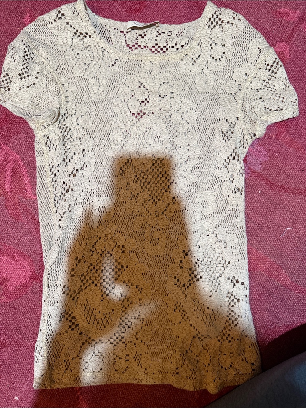 MES DEMOISELLES crochet tan top